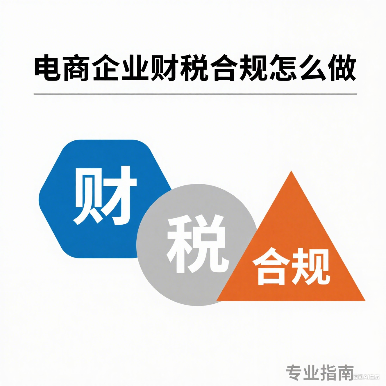 电商企业财税合规，从这几步开
